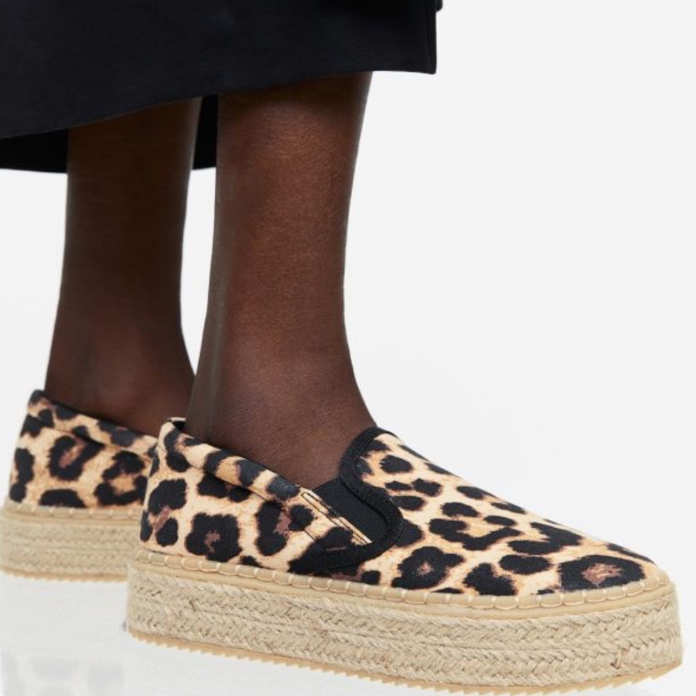 H&M Leopard Print Platform Espadrilles - image 1